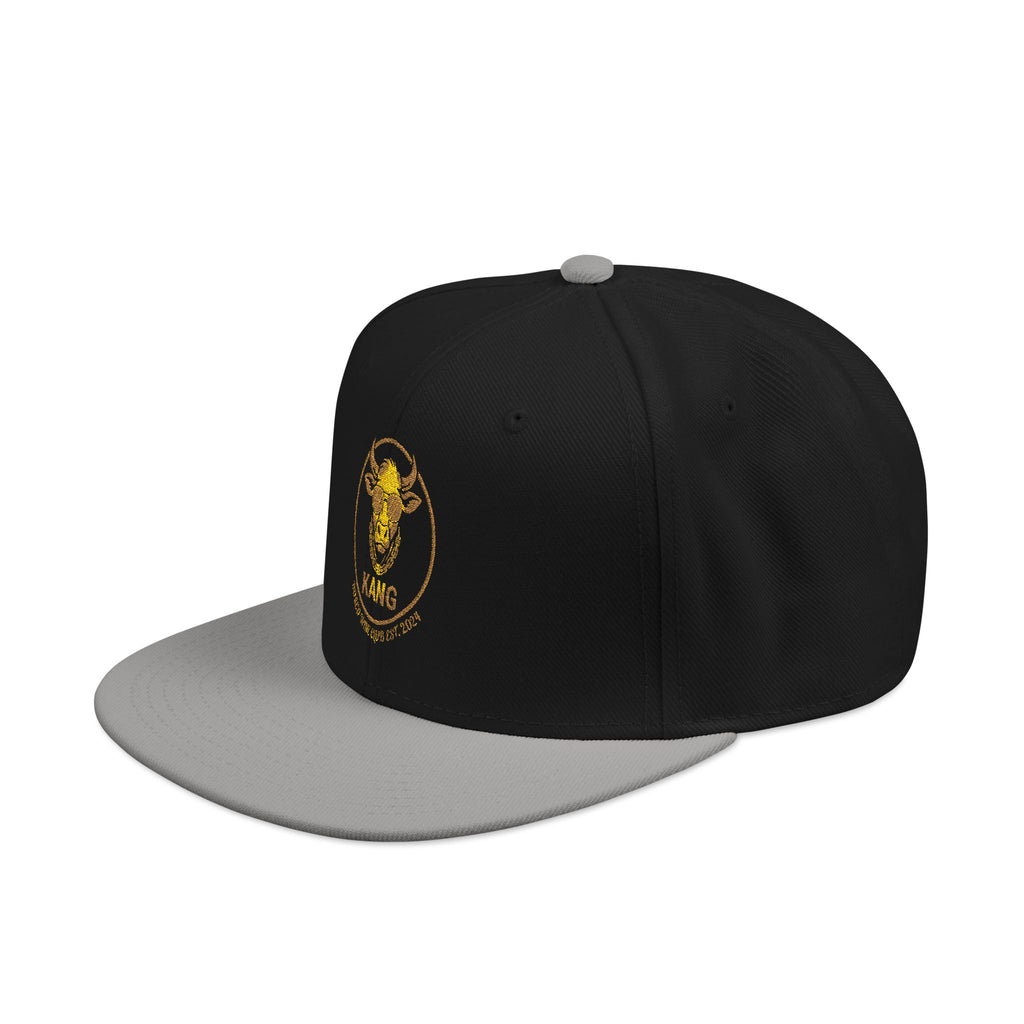 Gold Skull Snapback Hat — Embroidered Sparkle Streetwear Cap