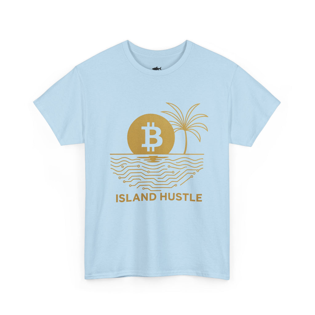 Island Hustle Bitcoin Tee – Crypto Beach Vibes Graphic T-Shirt