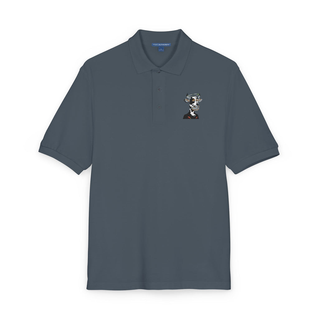 Embroidered Floral Skull Polo