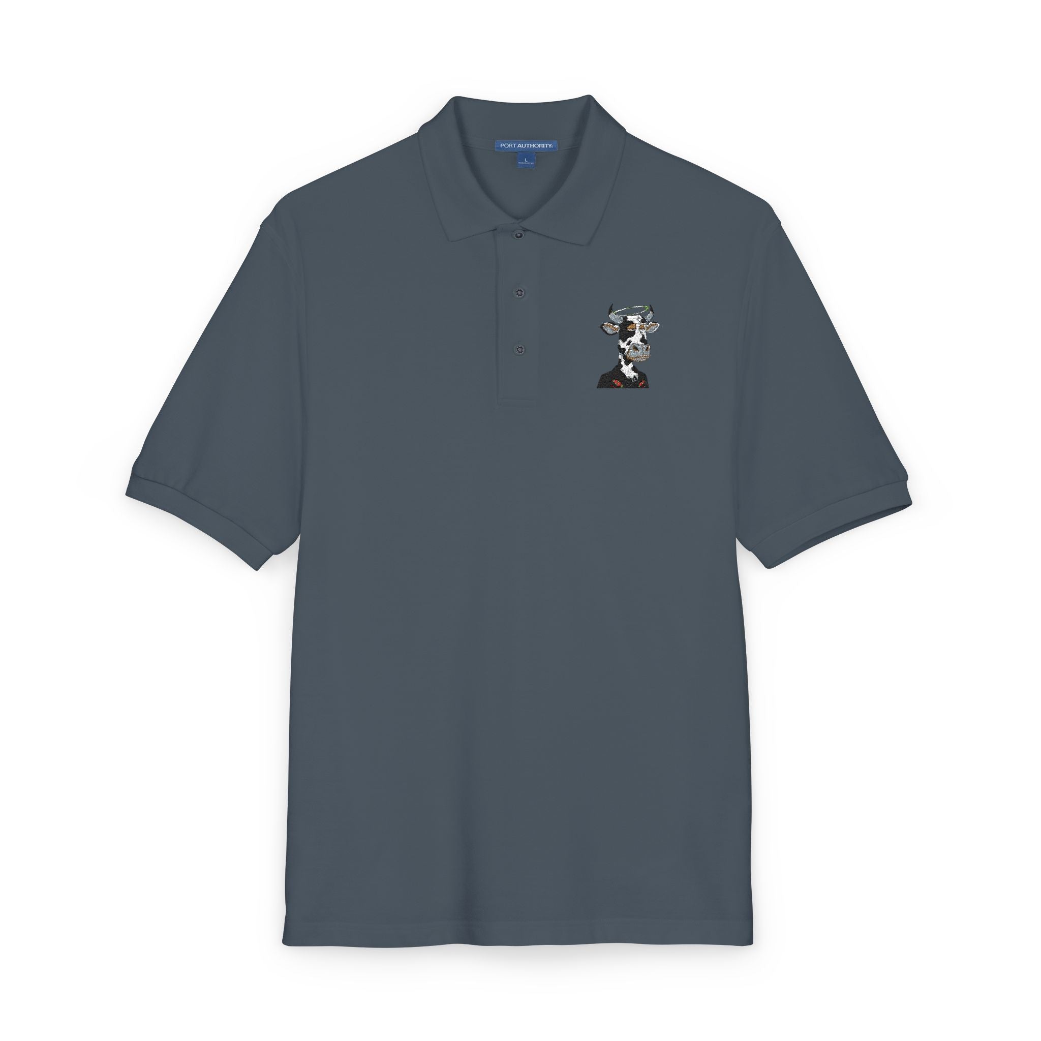 Embroidered Floral Skull Polo