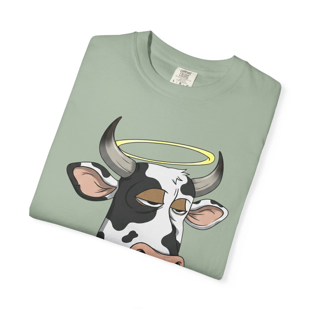 Cow Graphic T-Shirt — 'KANG' Wine Club Logo & Halo Cow Art