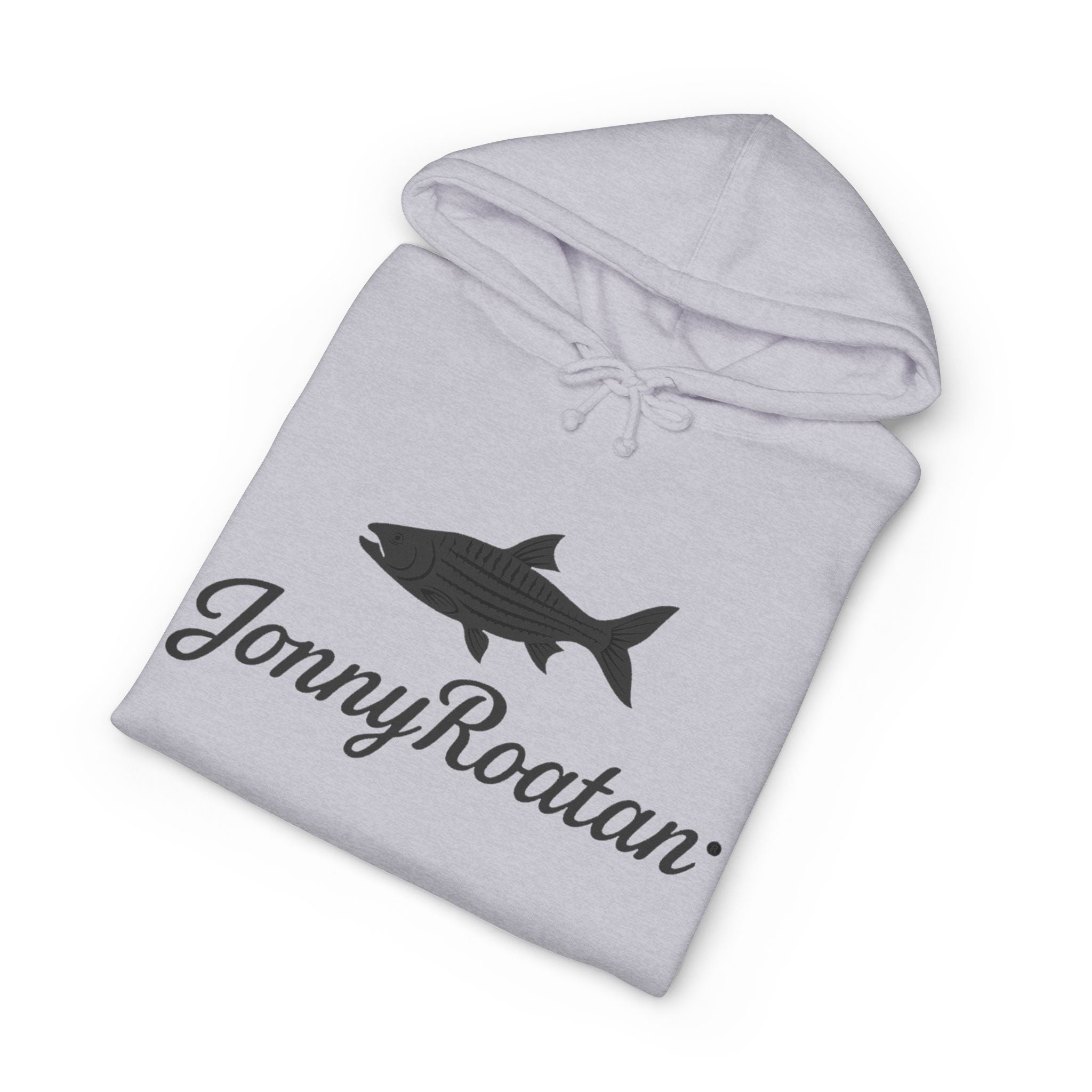 JonnyRoatan Shark Hoodie — "Live Free Die Building" Graphic Sweatshirt