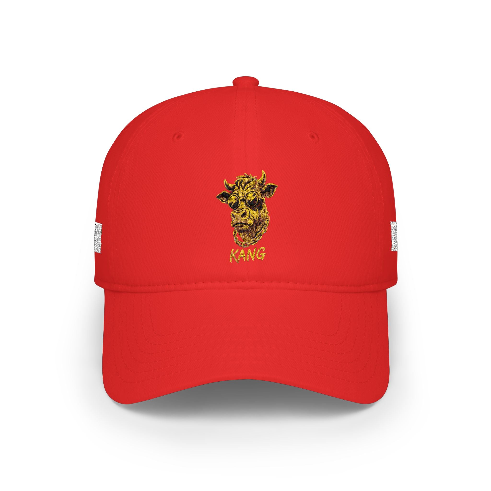 Low Profile Cap — Gold Leopard Cow Embroidered "BWC" Streetwear Hat
