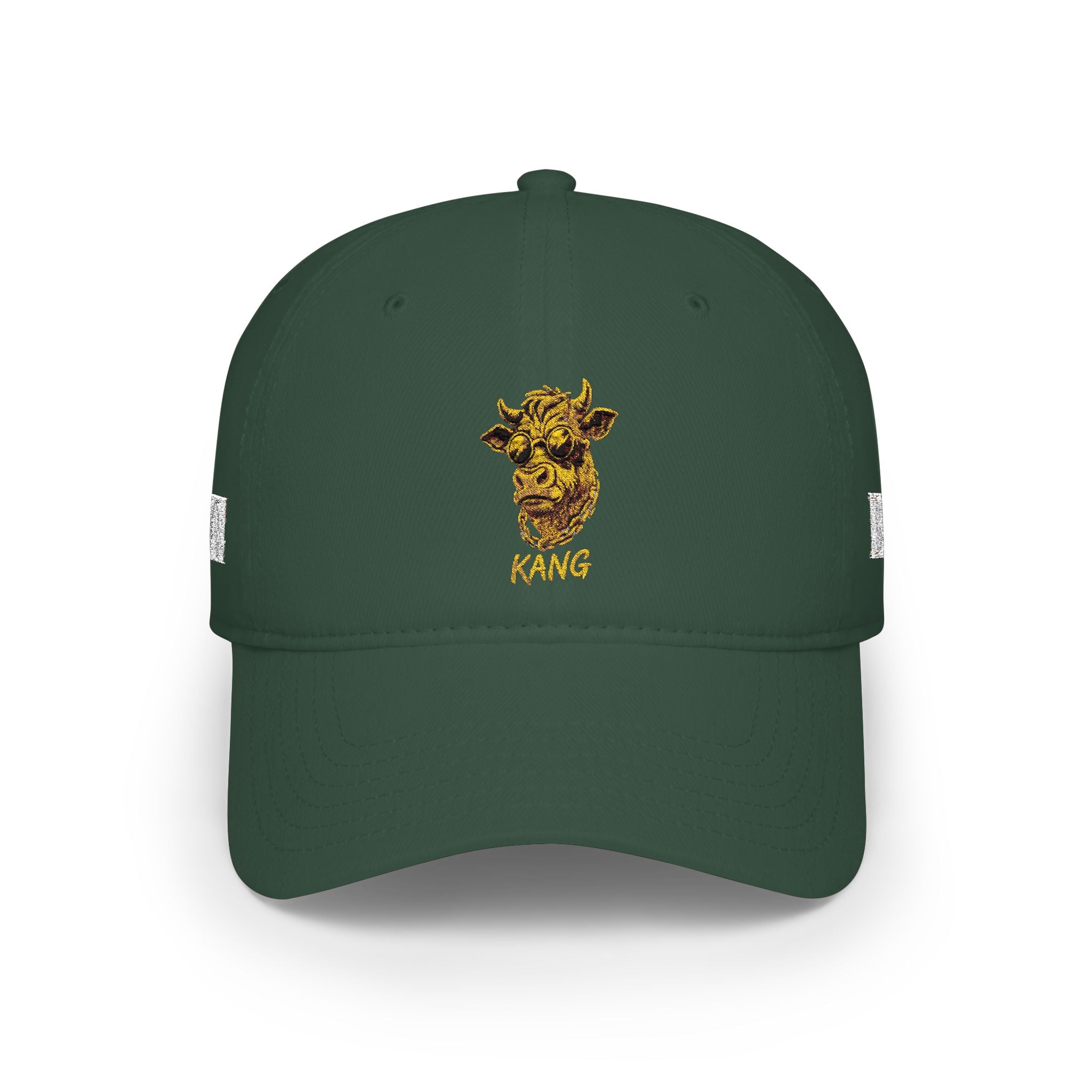 Low Profile Cap — Gold Leopard Cow Embroidered "BWC" Streetwear Hat