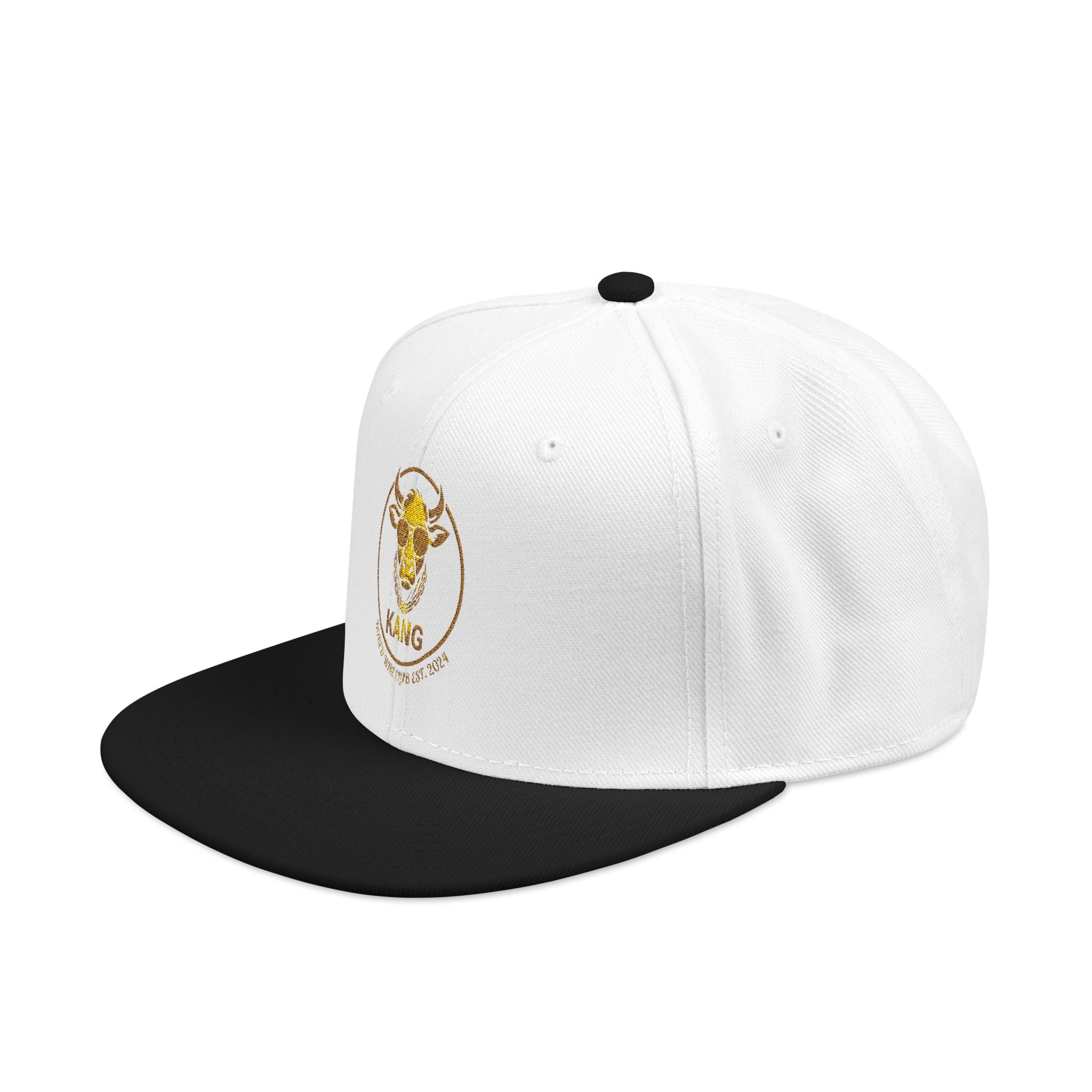 Gold Skull Snapback Hat — Embroidered Sparkle Streetwear Cap