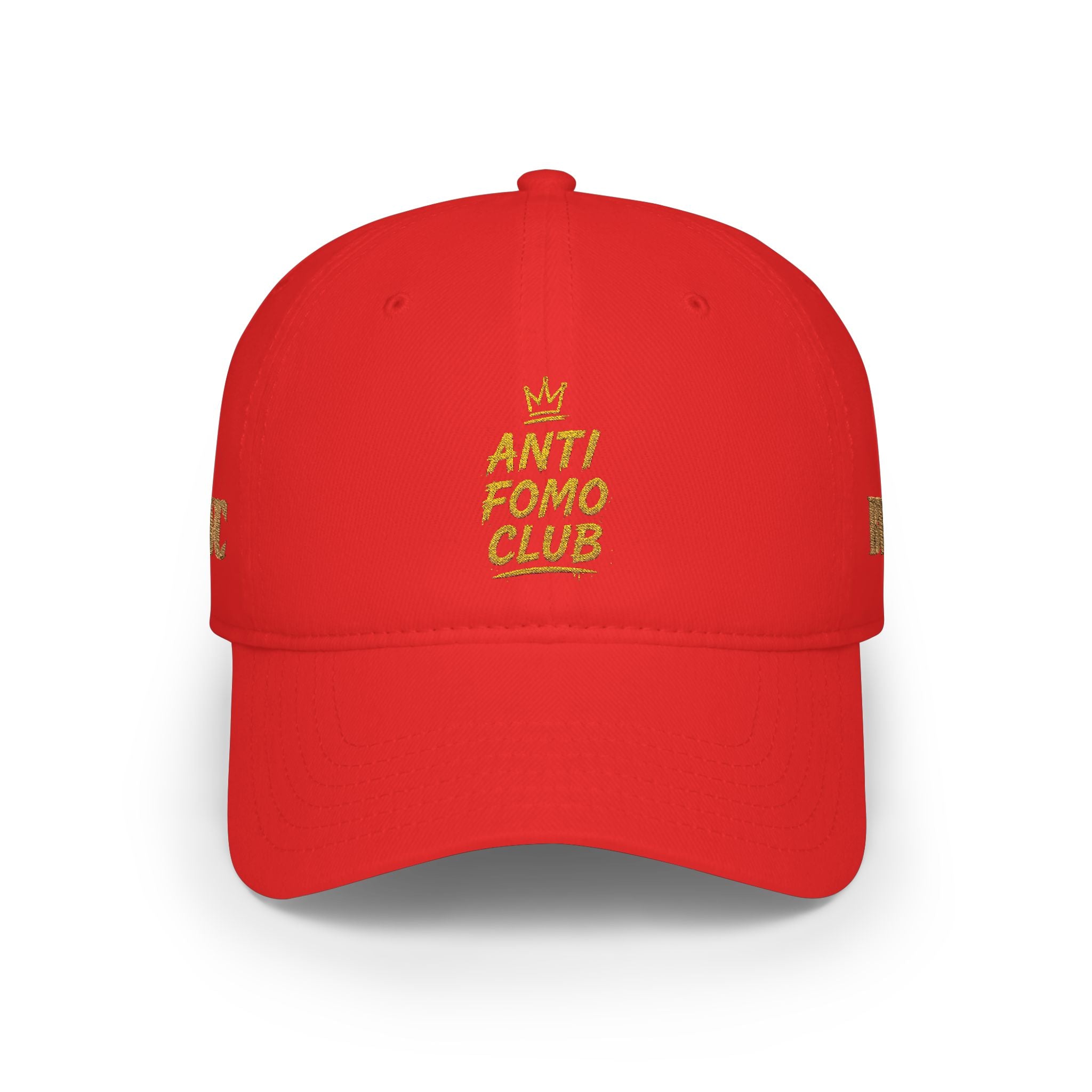 Anti FOMO Club Cap — Low Profile Baseball Hat with Crown Embroidery