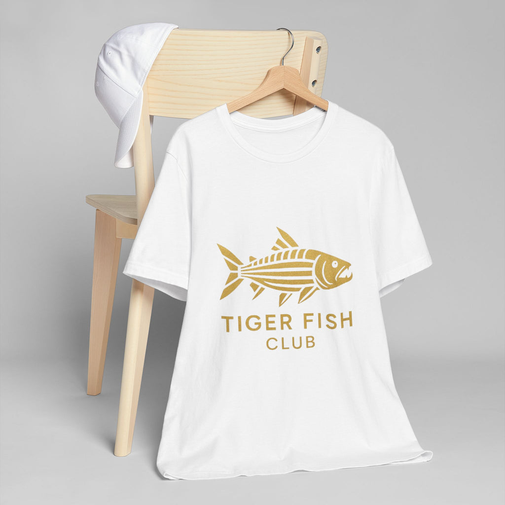Tiger Fish Club T-Shirt — Gold Angler Graphic Tee