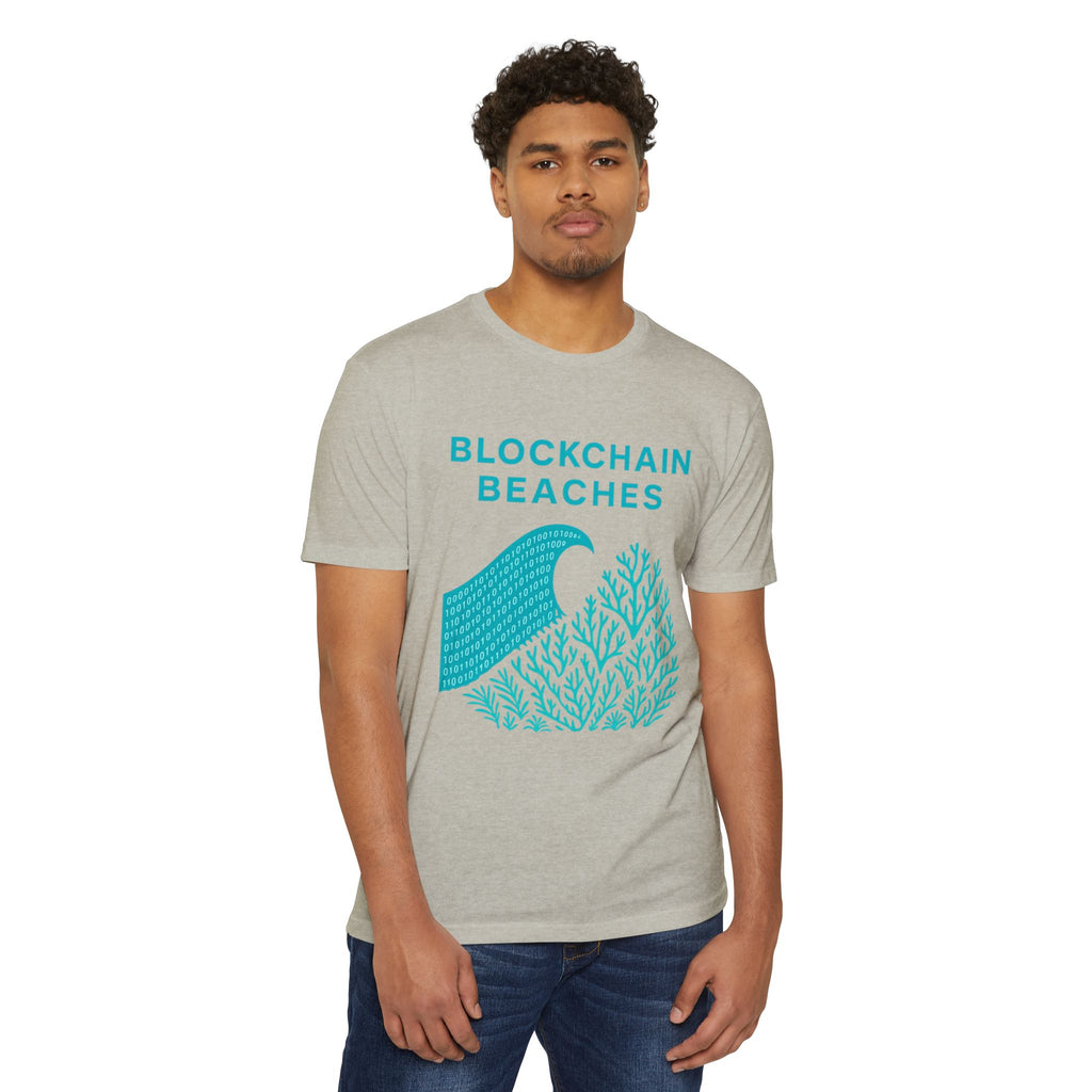 Ocean Wave & Coral Graphic T-Shirt — Coastal Surf Beach Tee