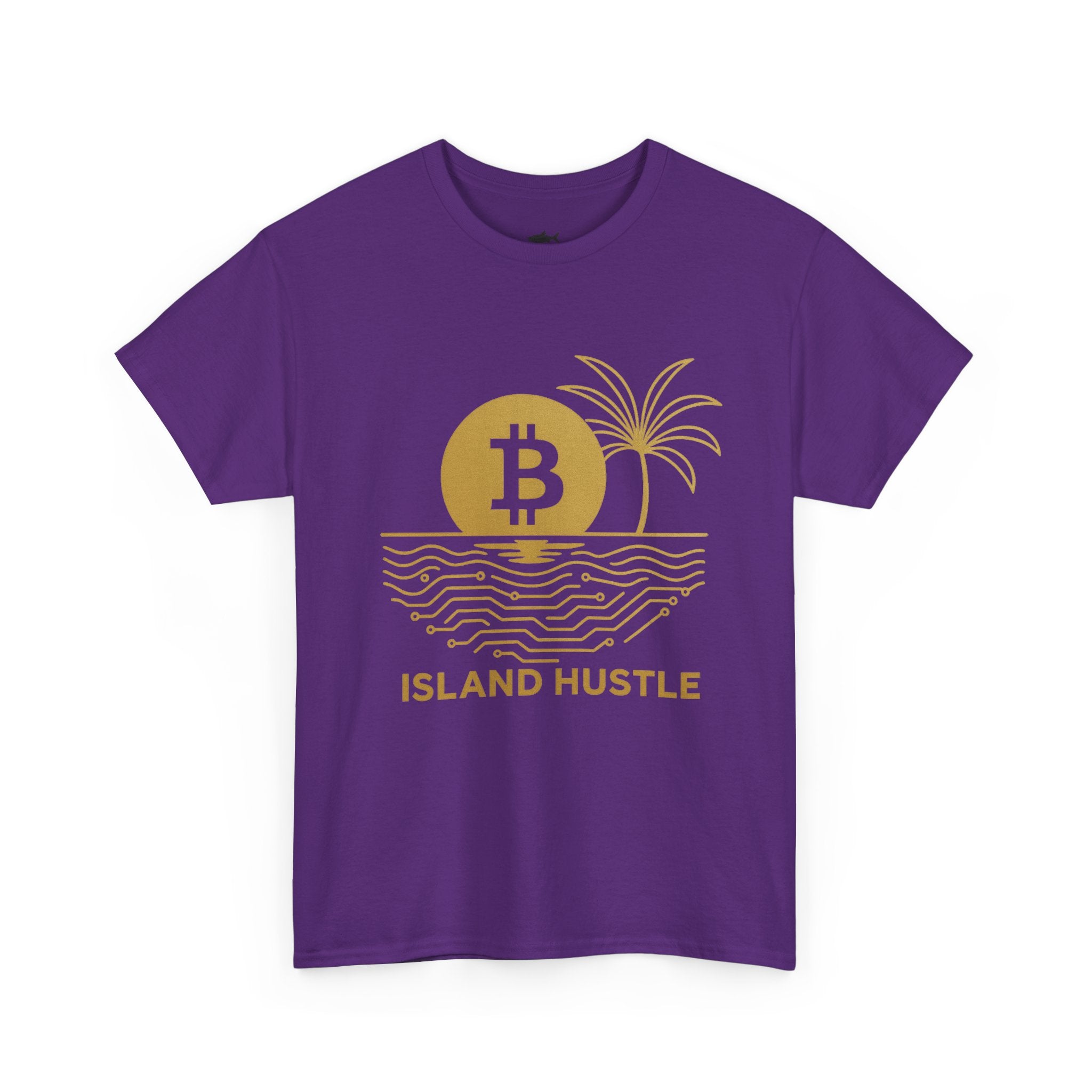 Island Hustle Bitcoin Tee – Crypto Beach Vibes Graphic T-Shirt
