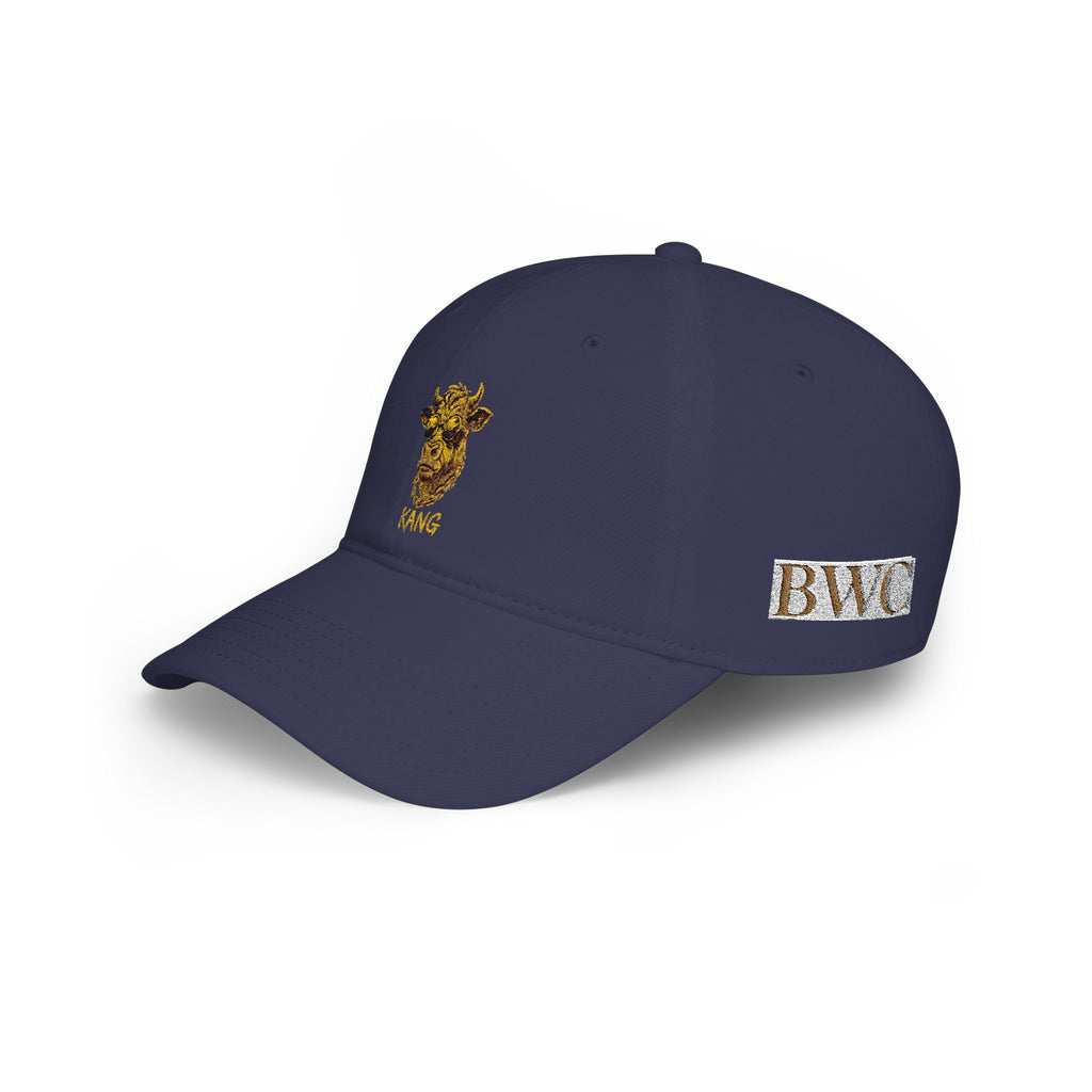 Low Profile Cap — Gold Leopard Cow Embroidered "BWC" Streetwear Hat