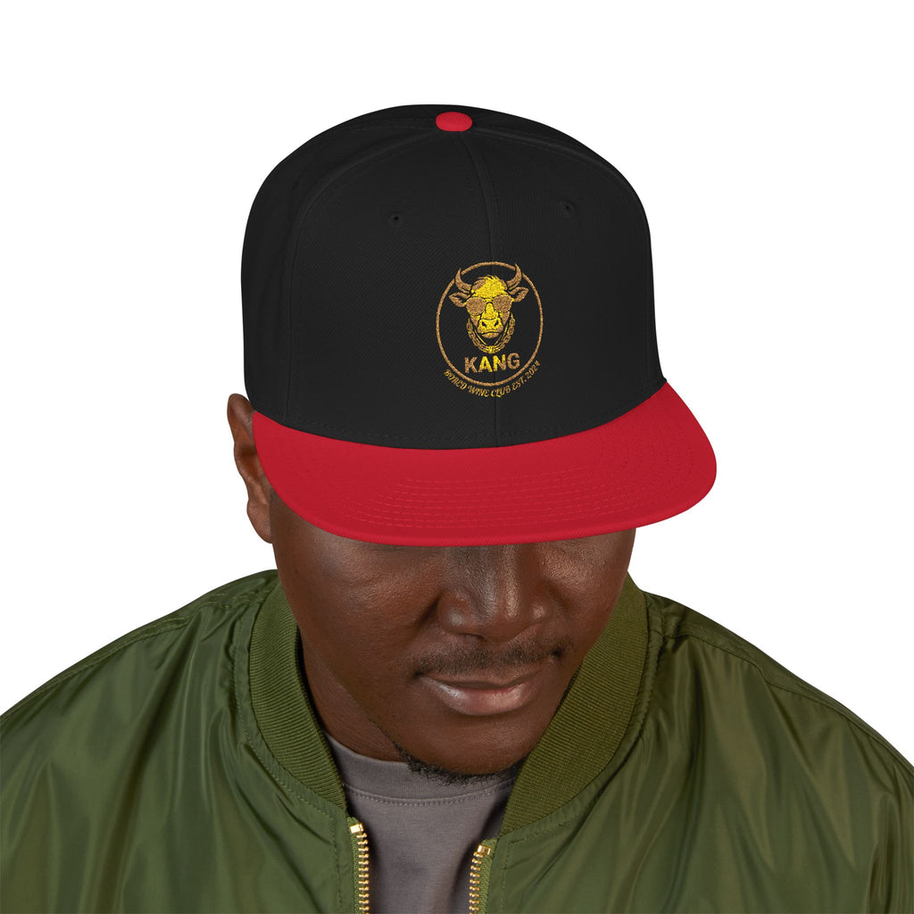 Gold Skull Snapback Hat — Embroidered Sparkle Streetwear Cap
