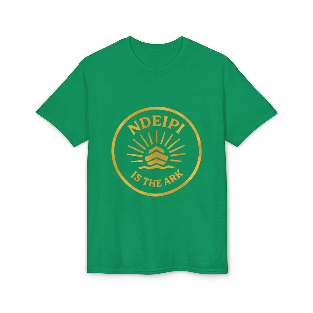 Ndeipi Is The Ark T-Shirt — Gold Sun & Wave Logo Tee