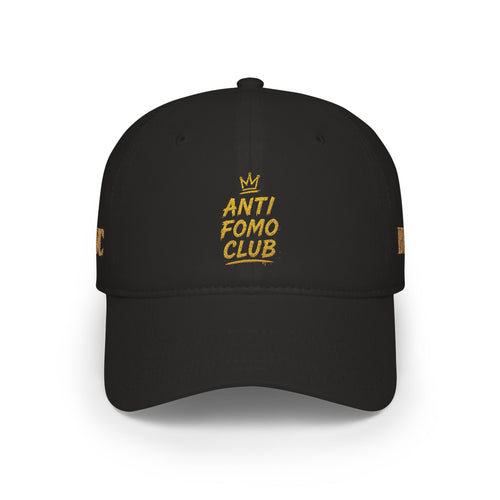 Anti FOMO Club Cap — Low Profile Baseball Hat with Crown Embroidery