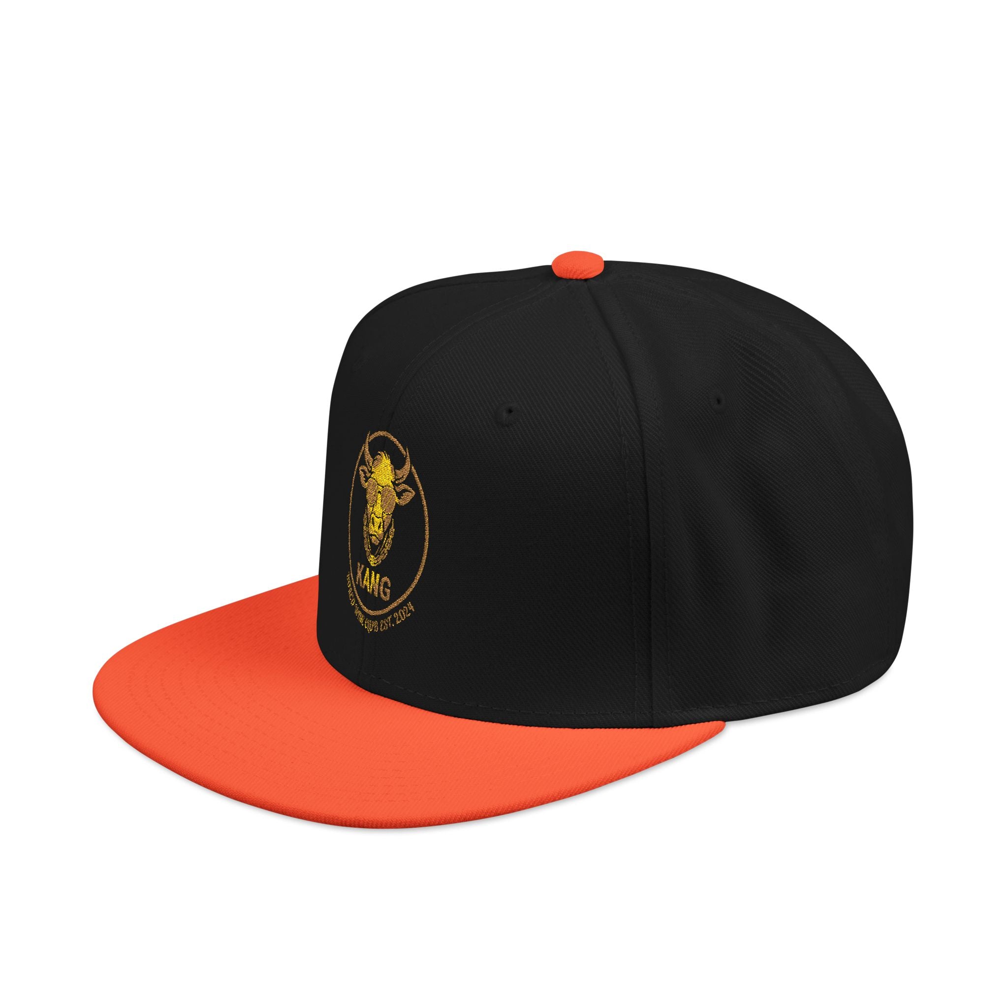 Gold Skull Snapback Hat — Embroidered Sparkle Streetwear Cap