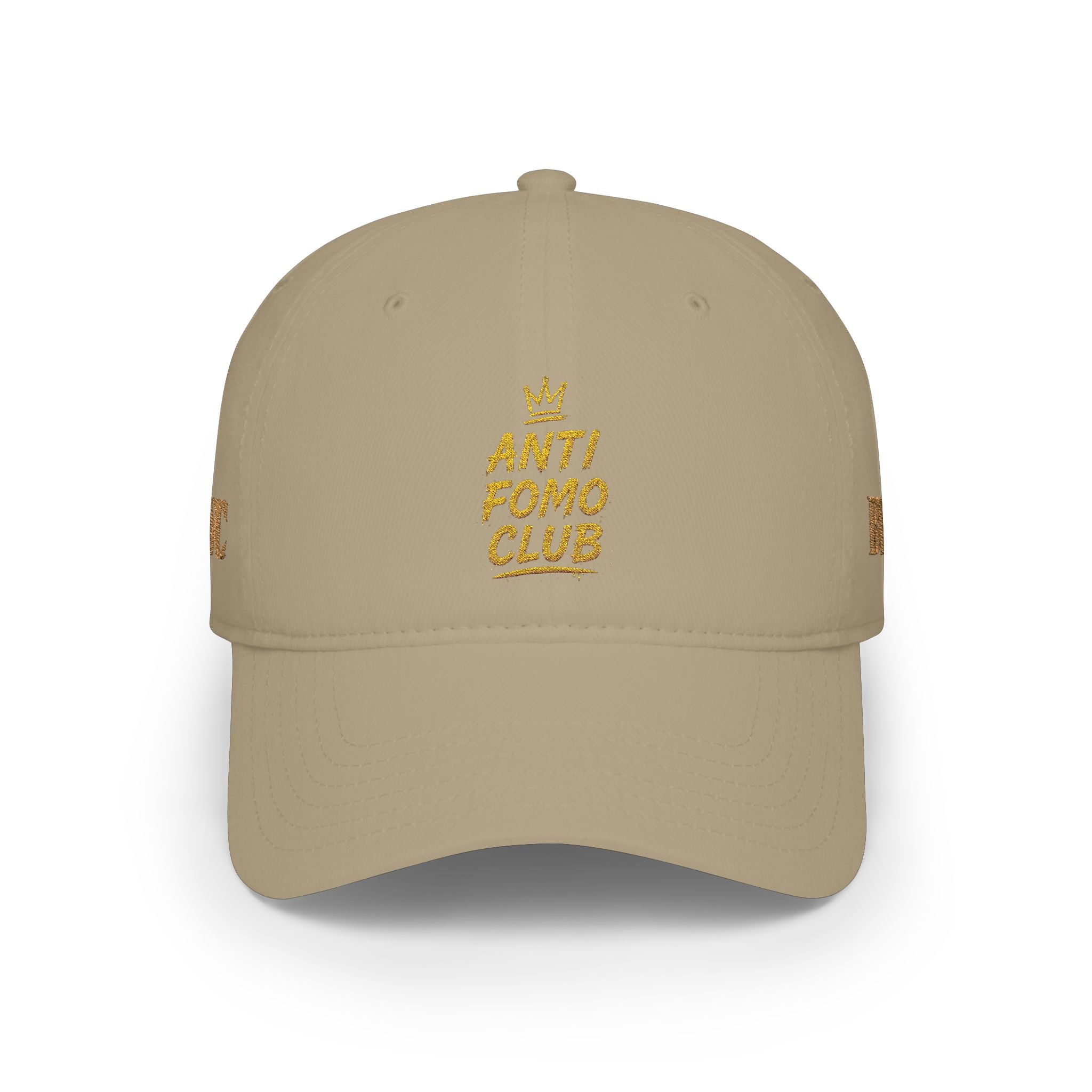 Anti FOMO Club Cap — Low Profile Baseball Hat with Crown Embroidery