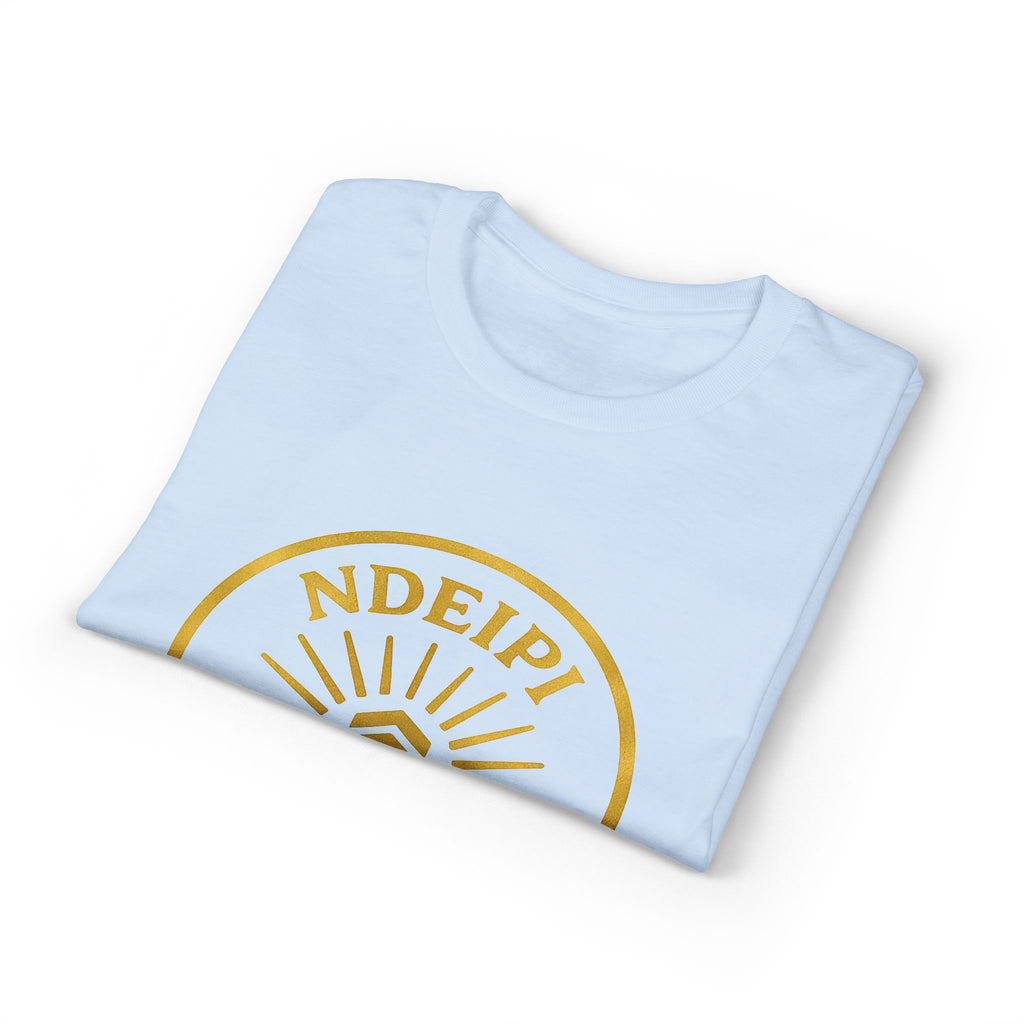 Ndeipi Is The Ark T-Shirt — Gold Sun & Wave Logo Tee