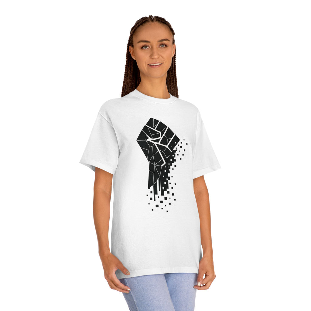 Pixelated Black Power Fist Tee